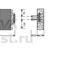 радиатор кондиционера(испаритель) . Для мерседеса С класса и другое 