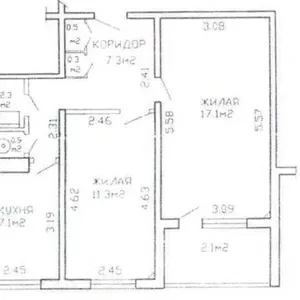 Продается 2-ком.квартира в центре,  недалеко от ж/д вокзала