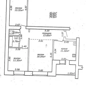 3-х комн. квартира,   5 м-н