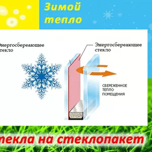 Стеклопакеты,  замена обычных стёкол на однокамерные и двухкамерные