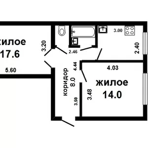 2-комн. квартира (14 км. от Бреста)