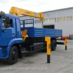 Продаётся кран манипулятор SOOSAN SCS-876L на базе КАМАЗ 65117