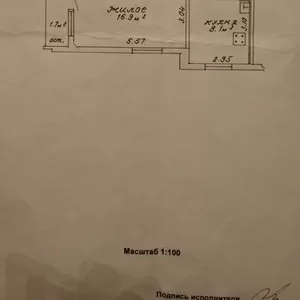 Продается 1-ая квартира в Новополоцке новой планировки.