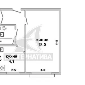 1-комнатная квартира,  г. Брест,  ул. Бауманская. w181621