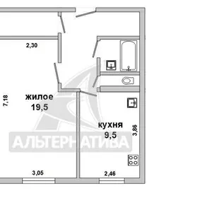 1-комнатная квартира,  д. Харитоны,  ул. Железнодорожная. w182526