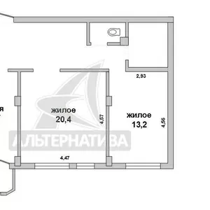 2-комнатная квартира,  г.Брест,  Зубачева ул. w172404