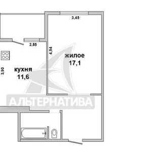 1-комнатная квартира,  г. Брест,  ул. Московская,  2008 г.п. w181961