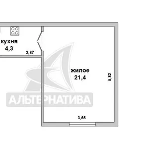 1-комнатная квартира,  г. Брест,  ул. Карла Маркса,  1949 г.п. w182151