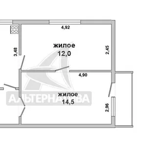 2-комнатная квартира,  д. Оберовщина,  ул. Железнодорожная. w182243