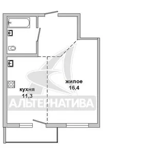 1-комнатная квартира,  г. Брест,  ул. Богданчука,  2019 г.п. w183448