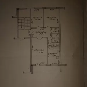 Продажа 3-х комнатной квартиры в Г. Слониме