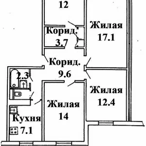 Продам срочно 4-комнатную 3 минуты от метро 