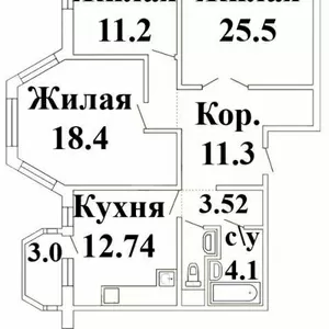 Продам 3-комнатную элитную рядом с КАМЕННАЯ ГОРКА(нЕМАНСКАЯ 34)